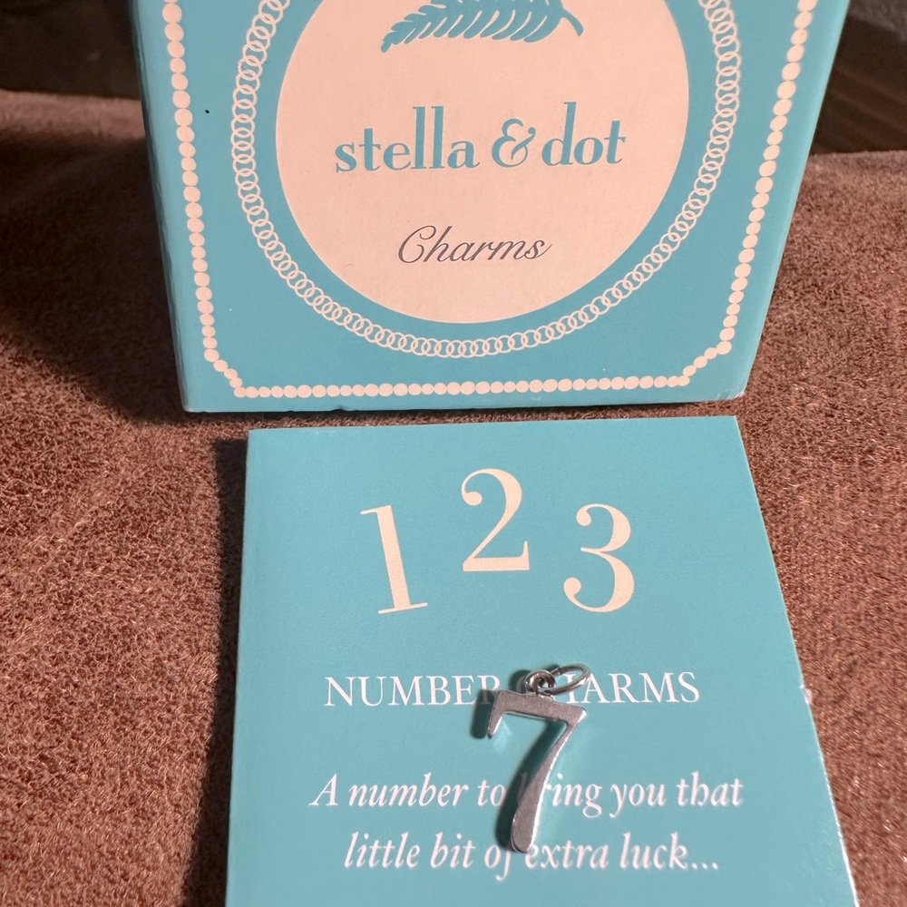 Stella & Dot number 7 silver charm
